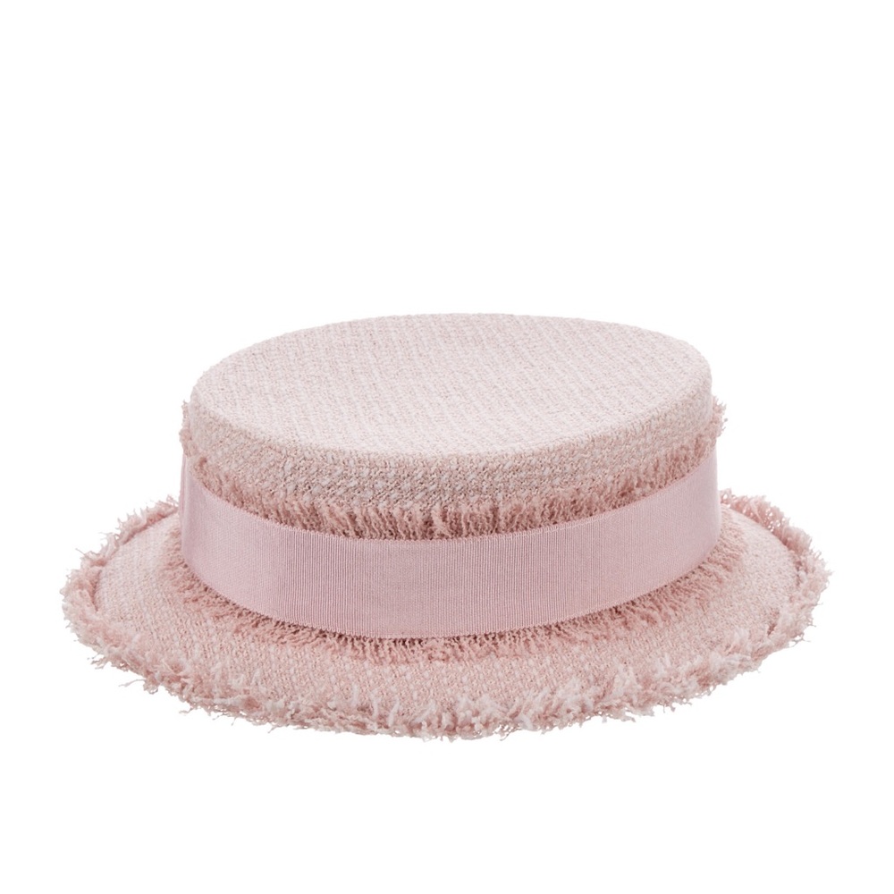 Chanel Tweed Hat (pink)